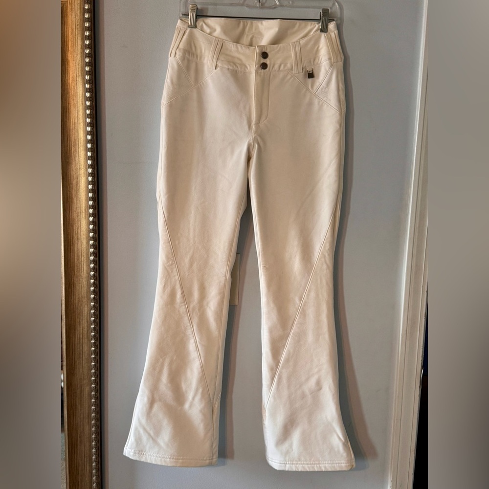 NILS White Ski Pants Size 4 Waterproof Breathable Snow Apres Ski Winter Luxe
